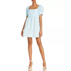 Alice + Olivia Bauery Puffed Sleeve Babydoll Dress